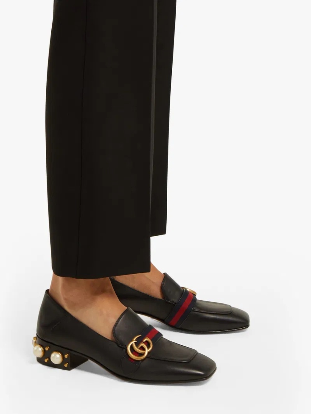 Gucci Peyton Pearl-Embellished Loafers